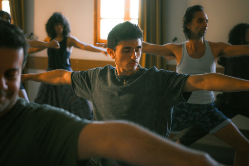 A group fitness class